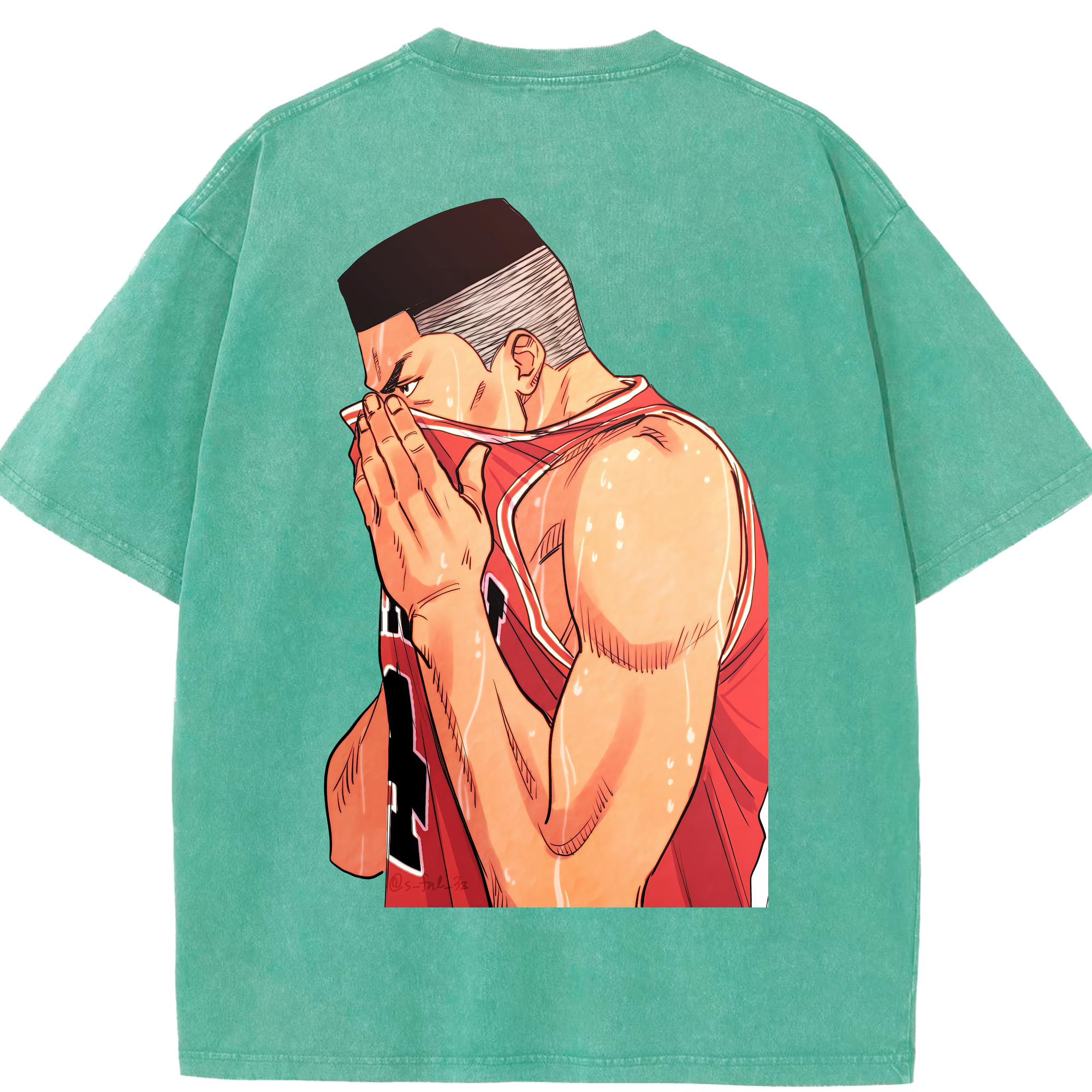 （画像用） SLAM DUNK／スラムダンク 綿100% ヴィンテージ風 半袖Tシャツ（背面プリント）